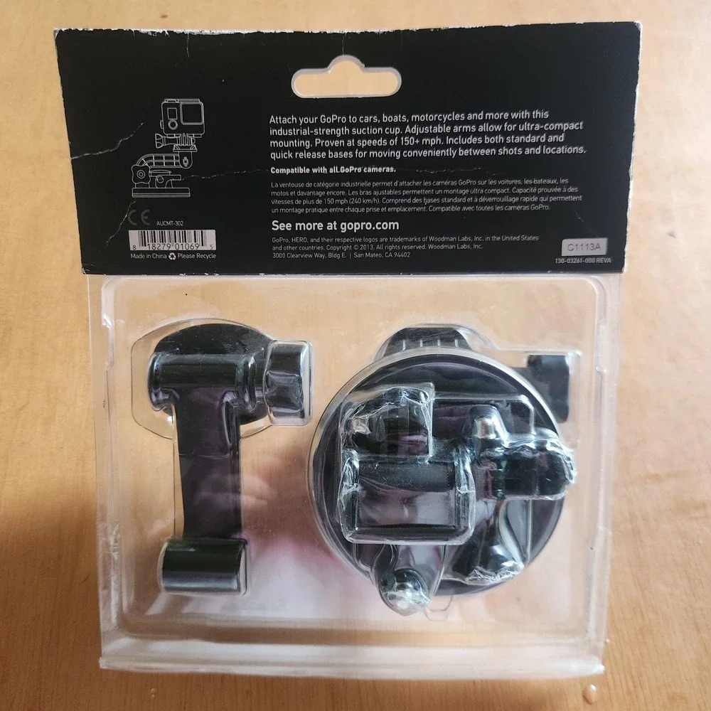 GoPro Suction Cup Mount Black AUCMT-302 GoPro‎ Official *SEALED*